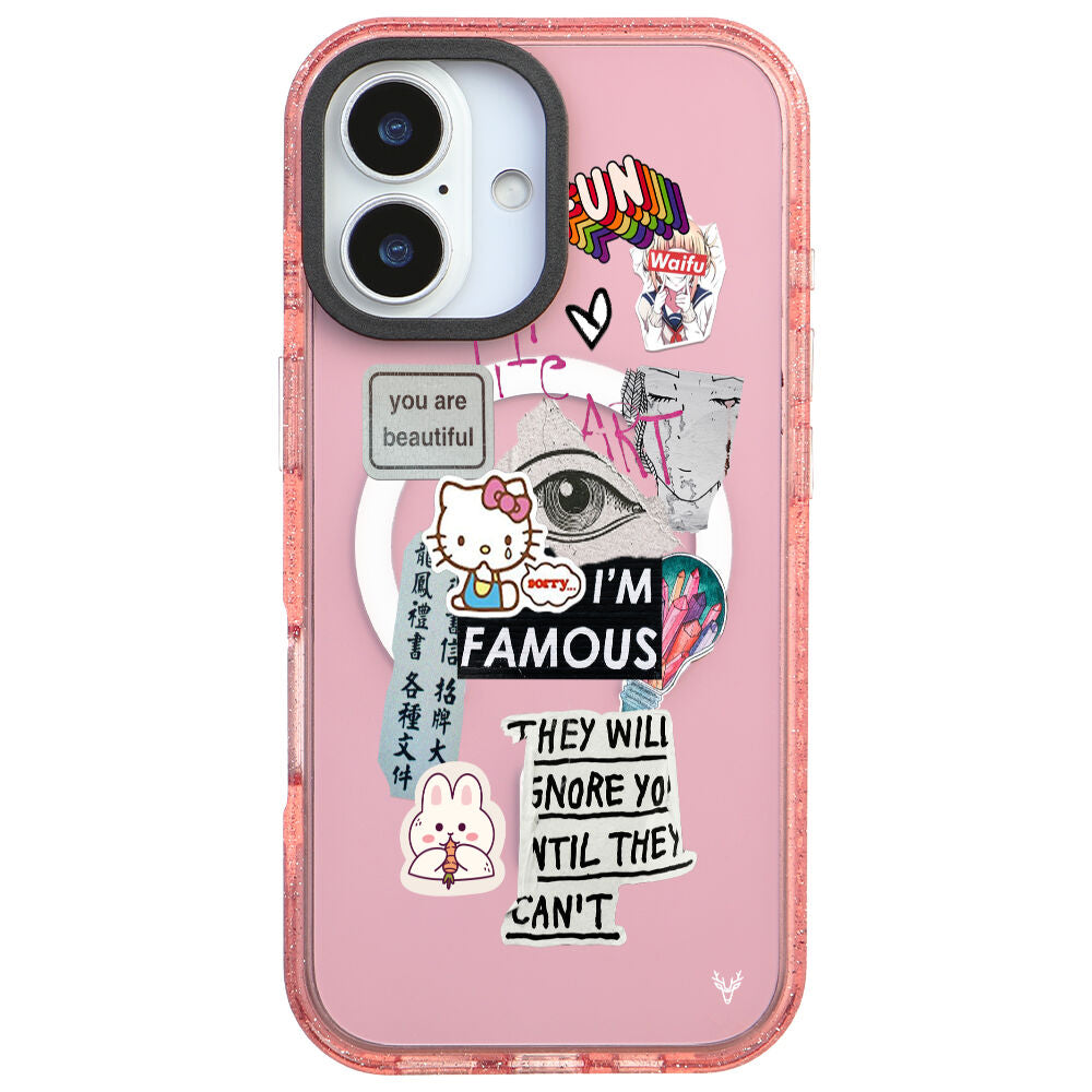 MagsafeliArtycaseSimliPembe