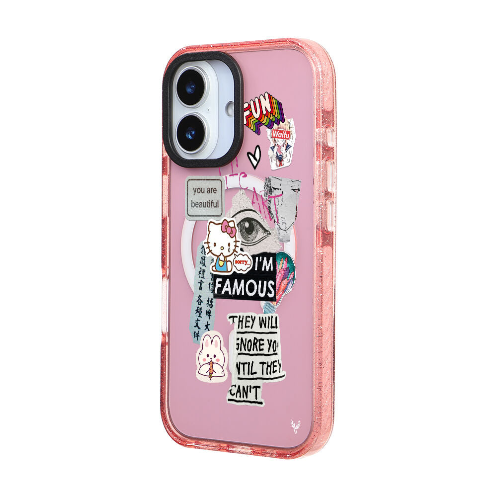 MagsafeliArtycaseSimliPembe