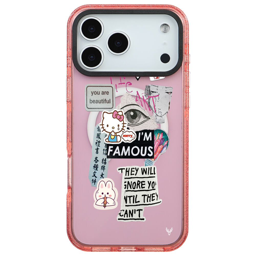 MagsafeliArtycaseSimliPembe
