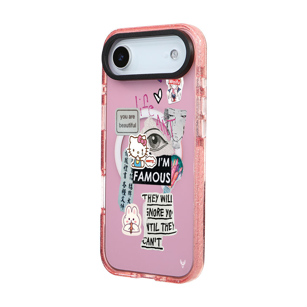 MagsafeliArtycaseSimliPembe