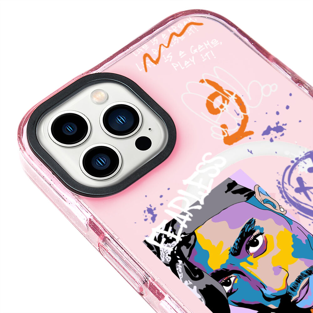 MagsafeliArtycaseSimliPembe