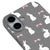 iPhone 17 Cute Rabbits Telefon Kılıfı - Renkli Silikon - Gri
