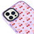 iPhone 14 Pro Cute Cherry Telefon Kılıfı - Artycase - Simli Mor