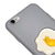 iPhone 6 Plus Egg Cat Telefon Kılıfı - Renkli Silikon - Gri