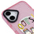 iPhone 16 Plus Oops Cat Telefon Kılıfı - Magsafeli Artycase - Simli Pembe