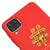 Samsung A12 Hashtag Waffle Telefon Kılıfı - Renkli Silikon - Kırmızı