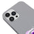 iPhone 12 Pro Purple Bear Telefon Kılıfı - Renkli Silikon - Gri