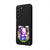 Samsung S22 Plus Purple Bear Telefon Kılıfı - Renkli Silikon - Siyah