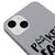 iPhone 15 Plus Poker Cat Face Telefon Kılıfı - Renkli Silikon - Gri