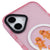 iPhone 16 Plus Joy The World Telefon Kılıfı - Magsafeli Artycase - Simli Pembe