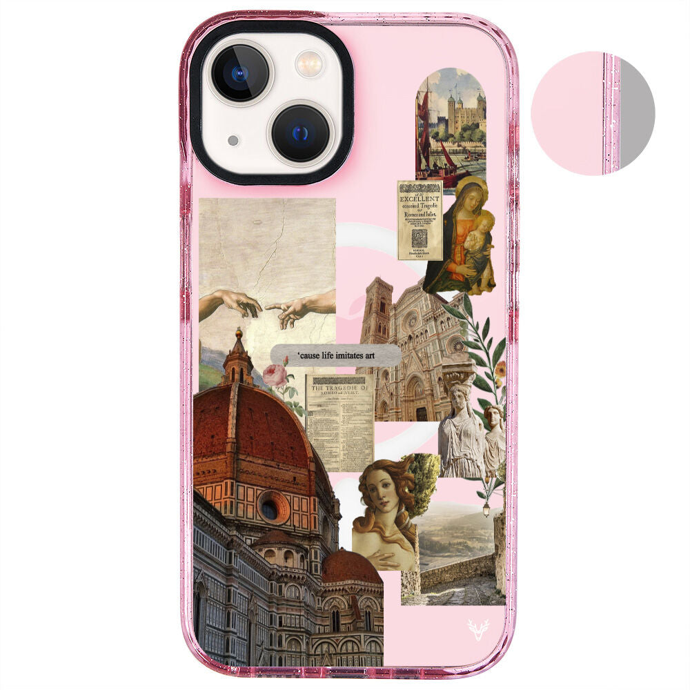 MagsafeliArtycaseSimliPembe