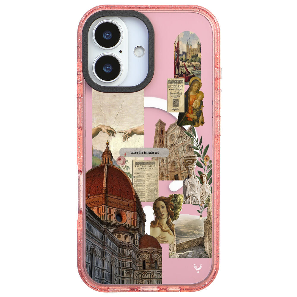 MagsafeliArtycaseSimliPembe