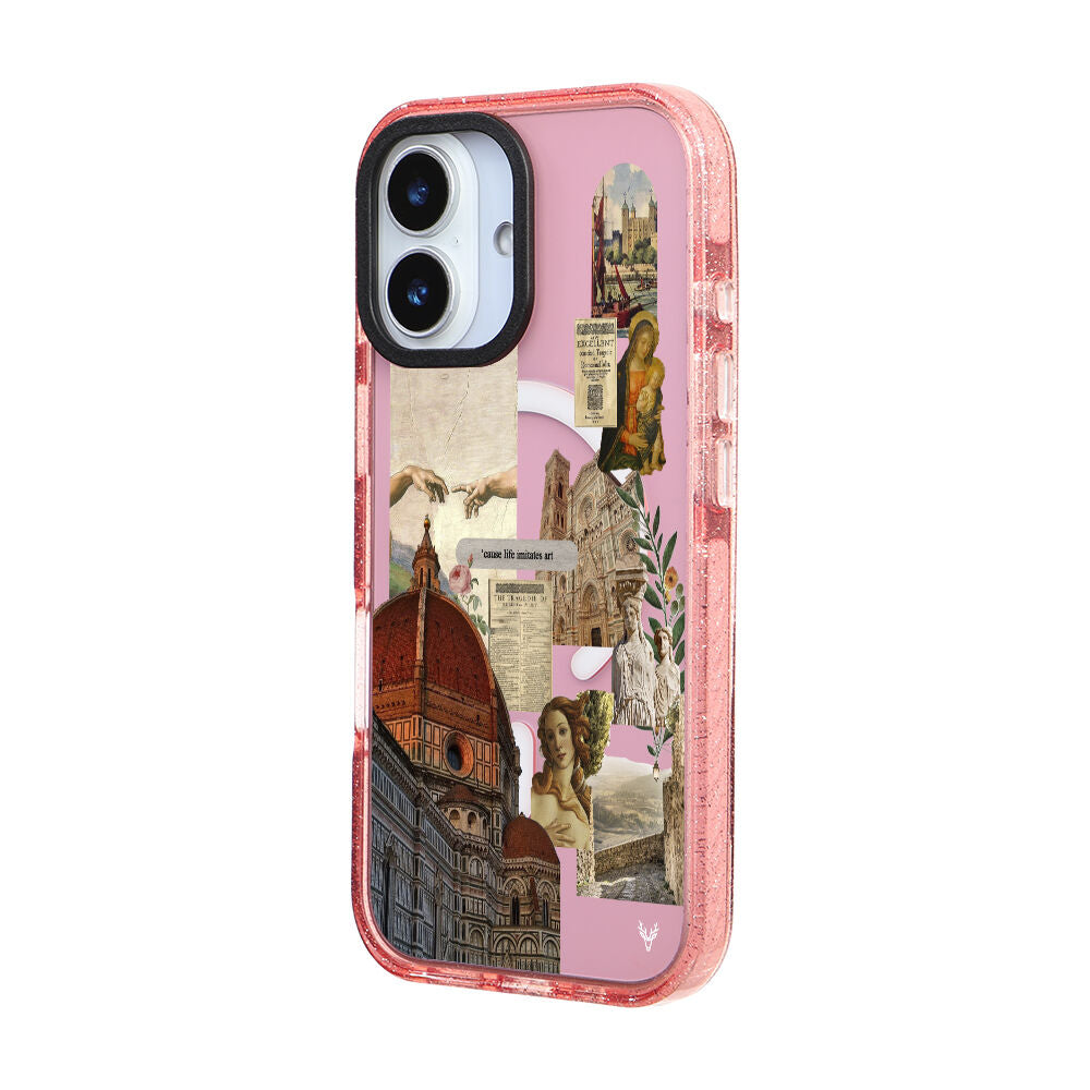 MagsafeliArtycaseSimliPembe