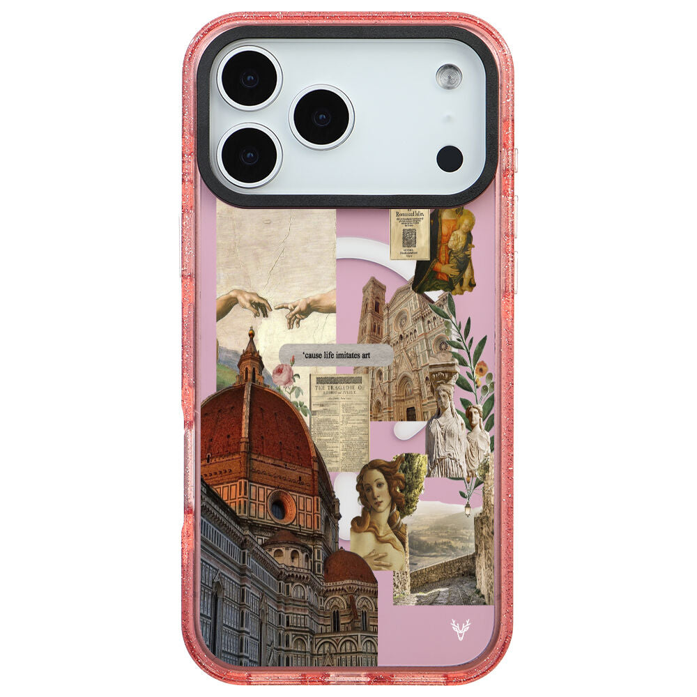 MagsafeliArtycaseSimliPembe
