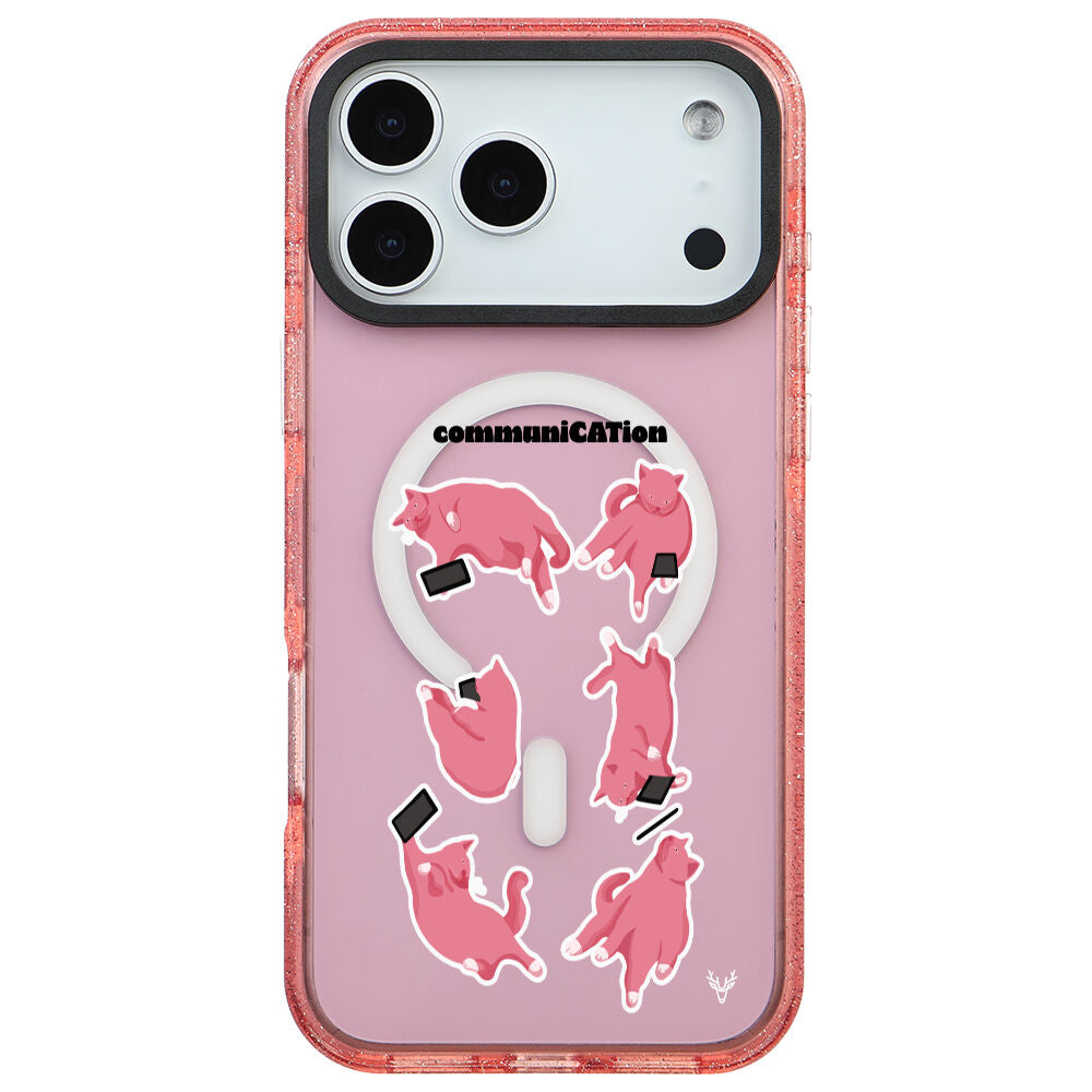 MagsafeliArtycaseSimliPembe