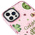 iPhone 14 Pro Drink Matcha Telefon Kılıfı - Artycase - Simli Pembe