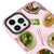 iPhone 13 Pro Max East Cuisine Telefon Kılıfı - Artycase - Simli Pembe