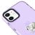 iPhone 12 Mini Beyaz Umut Telefon Kılıfı - Artycase - Simli Mor