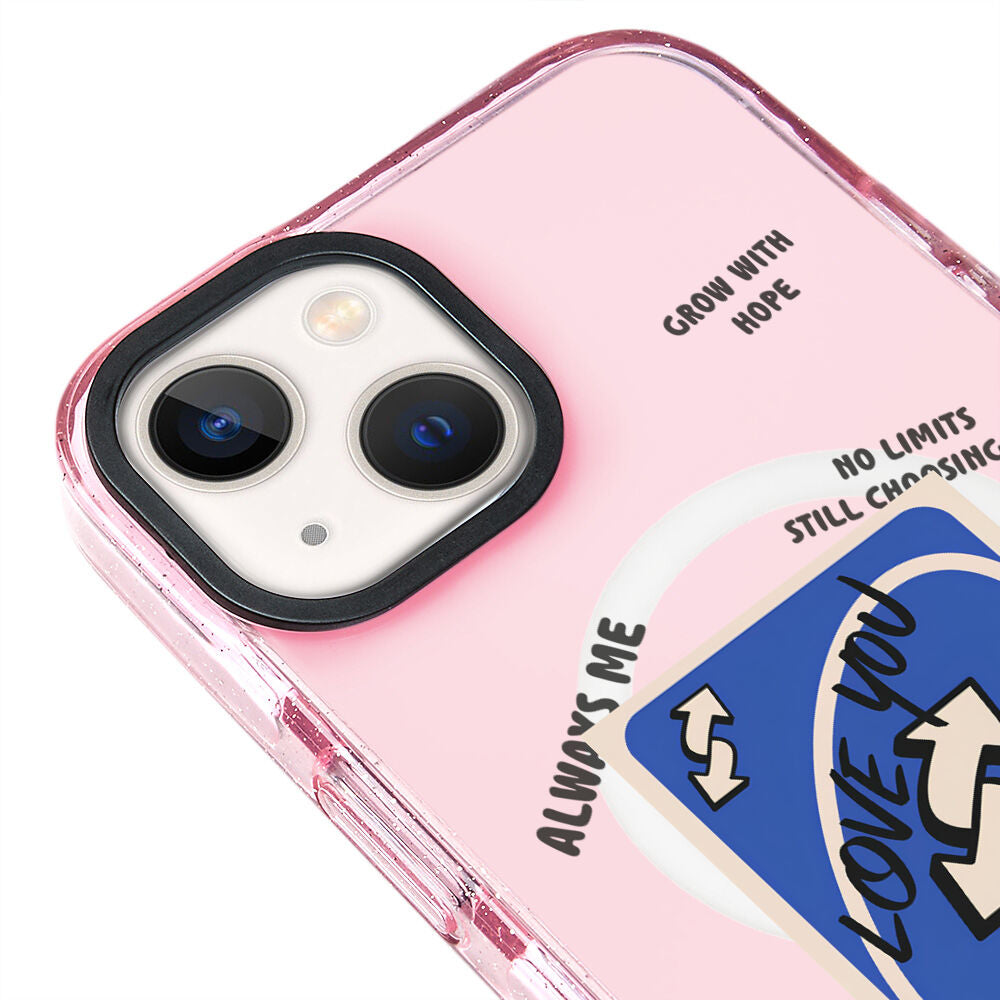 MagsafeliArtycaseSimliPembe