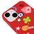 iPhone 15 Lucky Icons Telefon Kılıfı - Renkli Silikon - Kırmızı