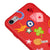 iPhone 8 Lucky Icons Telefon Kılıfı - Renkli Silikon - Kırmızı
