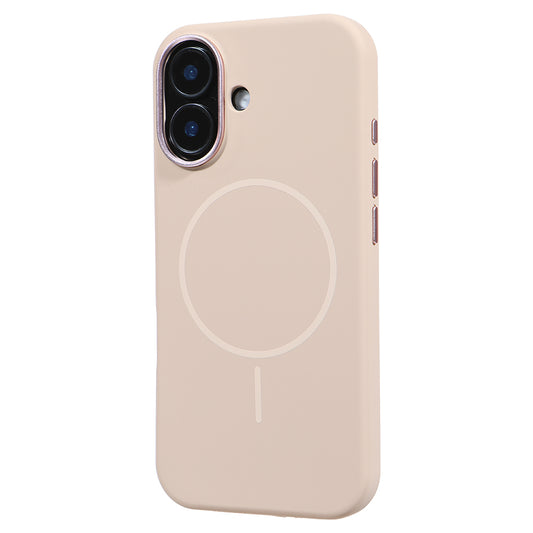 Apple iPhone 17 Style Magsafe Telefon Kılıfı Krem
