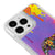 iPhone 15 Pro Renkli Fil Telefon Kılıfı - Neon - Violet