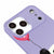 iPhone 17 Pro Max Dişi Panda Telefon Kılıfı - Renkli Silikon - Lila