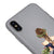 iPhone X Çiçekli Kız Telefon Kılıfı - Renkli Silikon - Gri