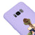 Samsung S8 Çiçekli Kız Telefon Kılıfı - Renkli Silikon - Lila