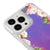 iPhone 15 Pro Max Pembe Gül Telefon Kılıfı - Neon - Violet