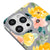 iPhone 13 Pro Max Sarı Gül Telefon Kılıfı - Renkli Silikon - Gri