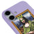 iPhone 17 Mona x Lisa Telefon Kılıfı - Renkli Silikon - Lila
