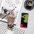 Samsung M21 Colorful Dots Telefon Kılıfı - Şeffaf - Saydam