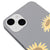iPhone 15 Plus Sunflowers Telefon Kılıfı - Renkli Silikon - Gri