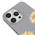 iPhone 16 Pro Sunflowers Telefon Kılıfı - Renkli Silikon - Gri