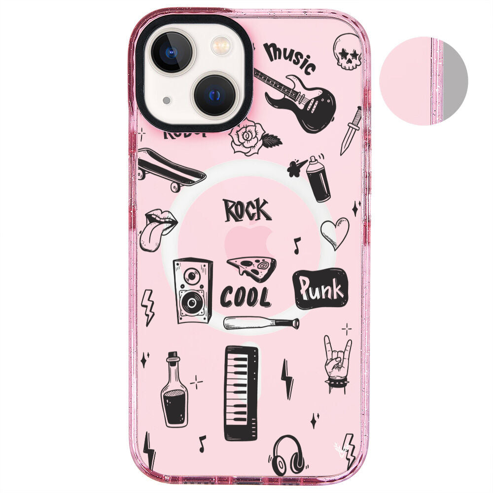 MagsafeliArtycaseSimliPembe