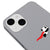 iPhone 14 Plus Flying Panda Telefon Kılıfı - Renkli Silikon - Gri