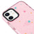 iPhone 12 Spaced Stars Telefon Kılıfı - Artycase - Simli Pembe