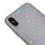 iPhone XS Max Spaced Stars Telefon Kılıfı - Renkli Silikon - Gri