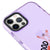 iPhone 12 Pro Good Vibes Only Telefon Kılıfı - Artycase - Simli Mor