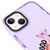 iPhone 13 Good Vibes Only Telefon Kılıfı - Artycase - Simli Mor
