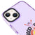 iPhone 14 Plus Good Vibes Only Telefon Kılıfı - Artycase - Simli Mor