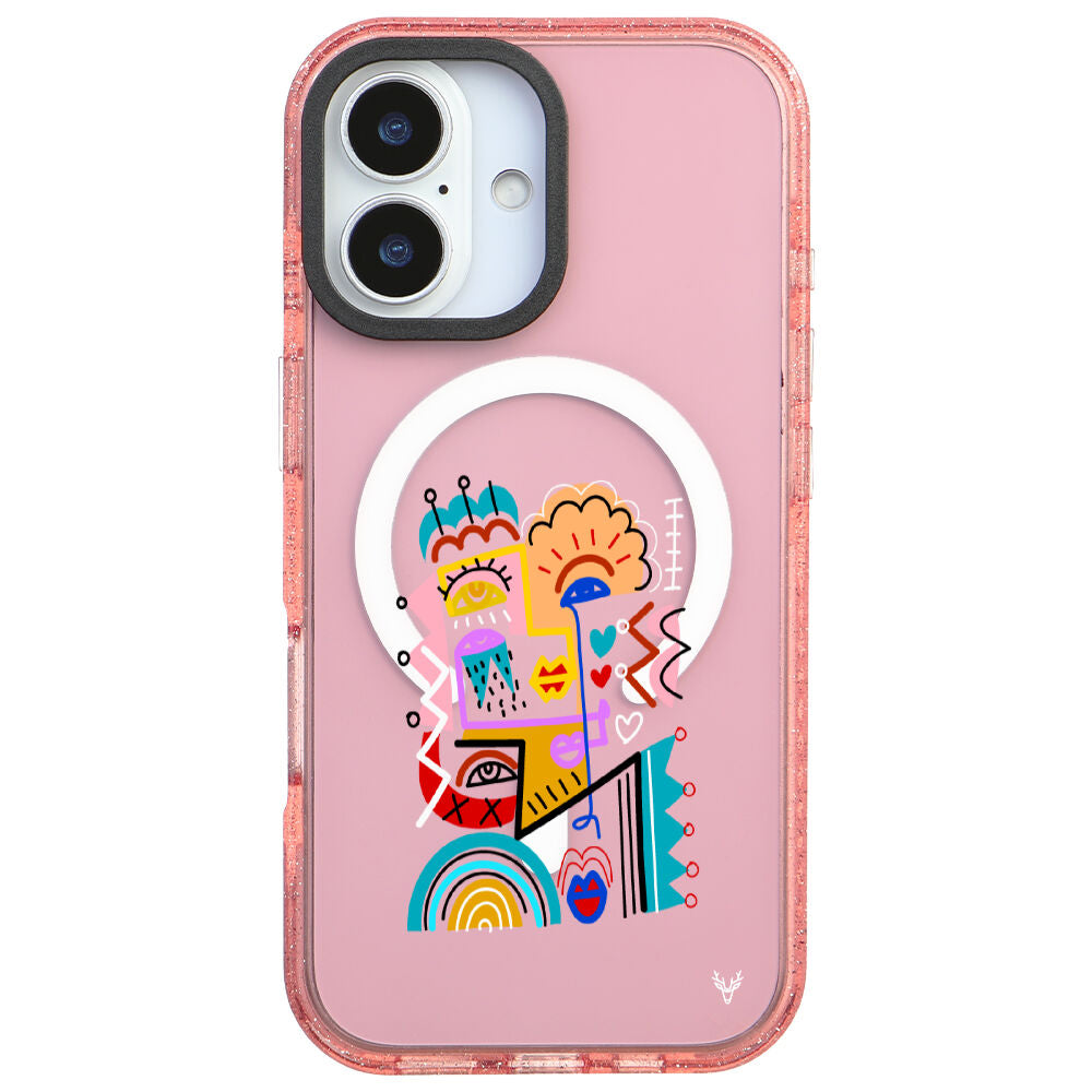 MagsafeliArtycaseSimliPembe