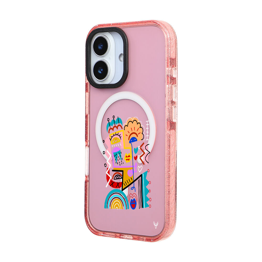 MagsafeliArtycaseSimliPembe