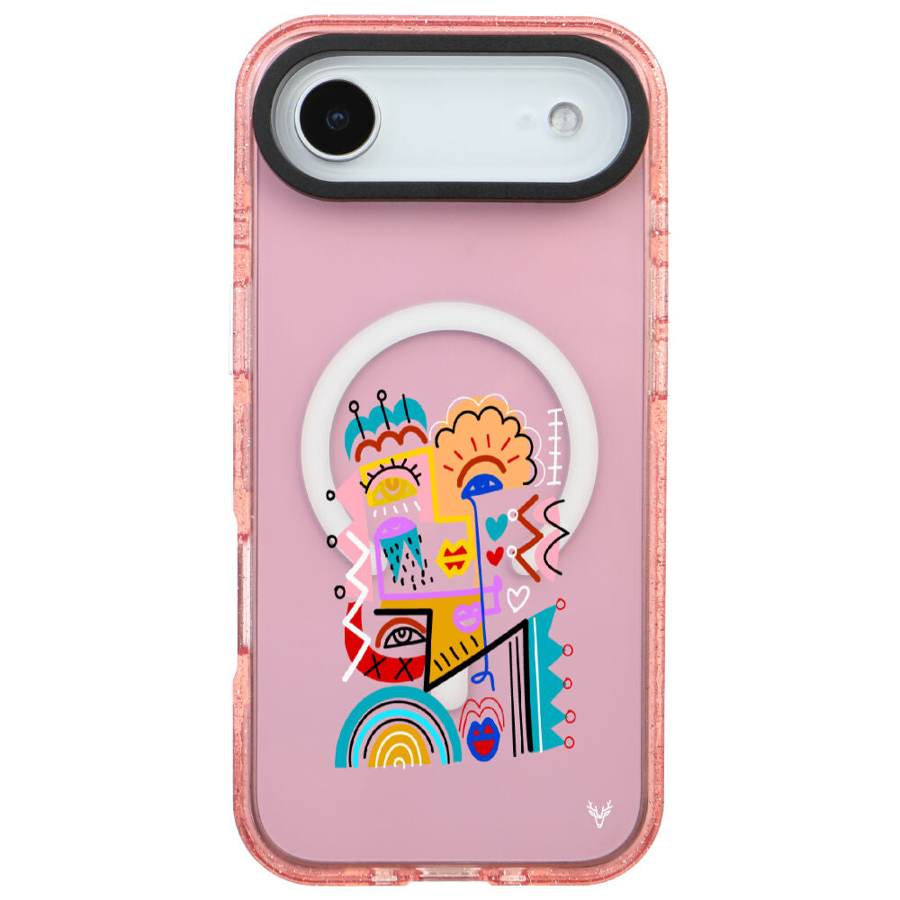 MagsafeliArtycaseSimliPembe