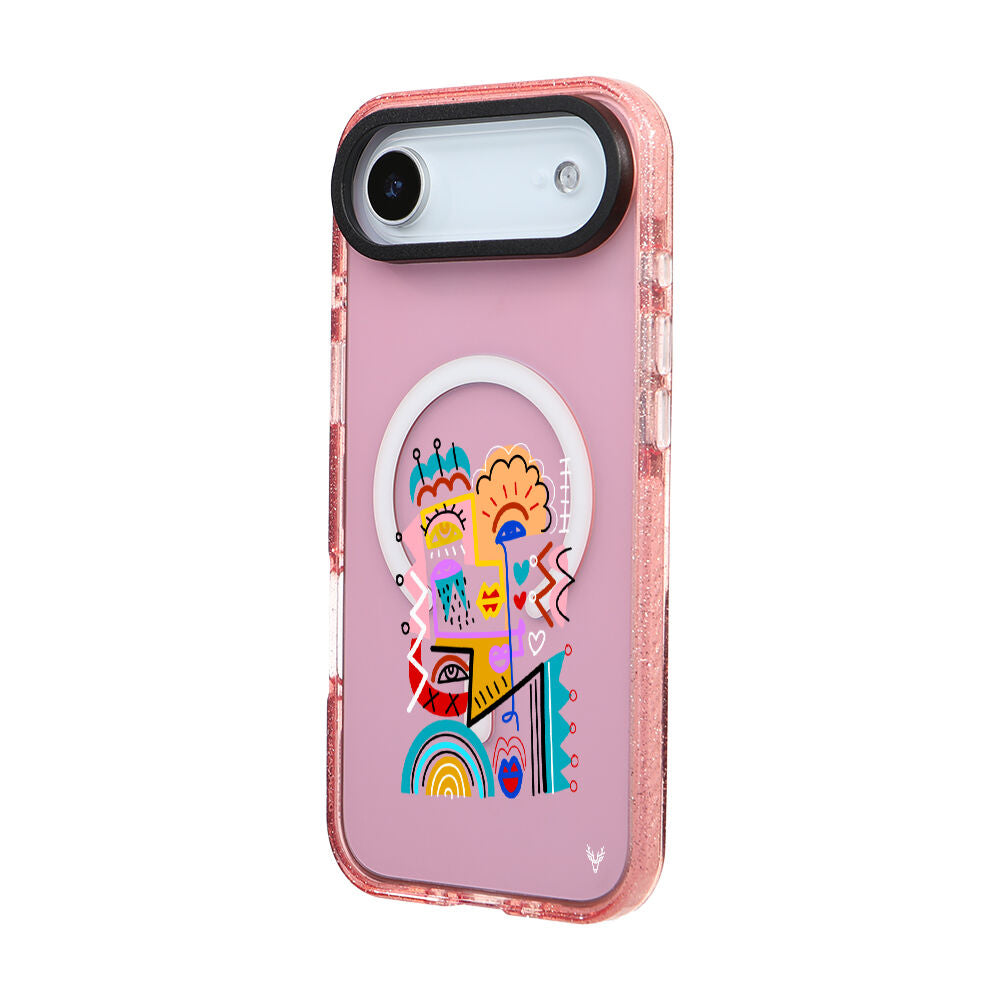 MagsafeliArtycaseSimliPembe
