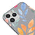 iPhone 11 Pro Watercolor Flowers Telefon Kılıfı - Renkli Silikon - Gri