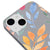 iPhone 14 Plus Watercolor Flowers Telefon Kılıfı - Renkli Silikon - Gri