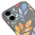 iPhone 16 Watercolor Flowers Telefon Kılıfı - Renkli Silikon - Gri